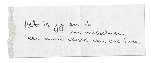 Handgeschreven notitie